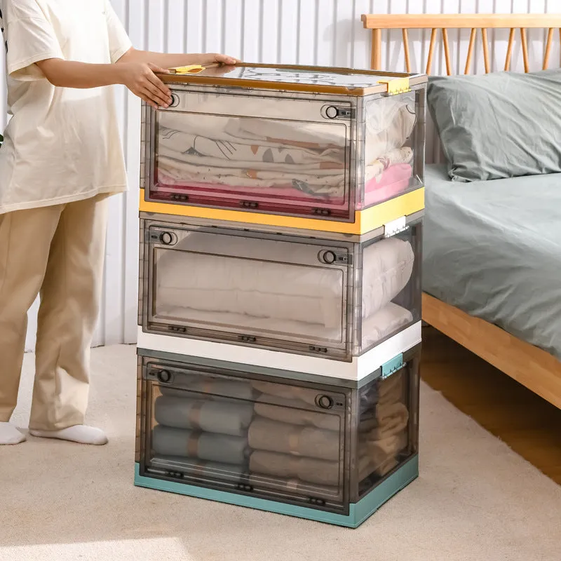 105L Closets Foldable Stackable Storage Box