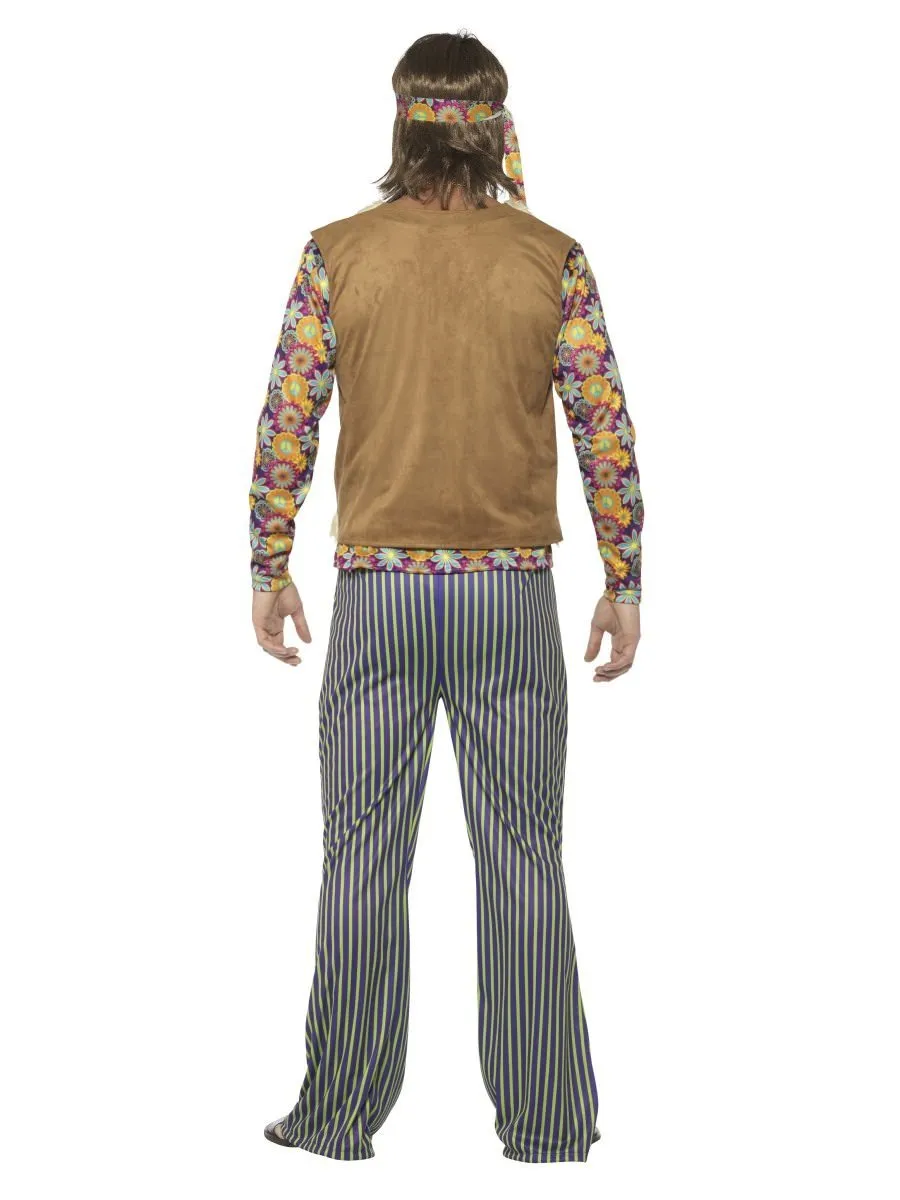 60s Singer Costume Mens Multi Coloured