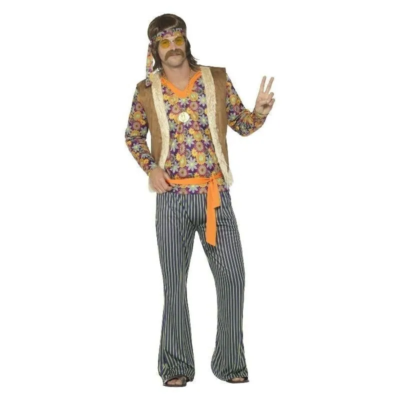 60s Singer Costume Mens Multi Coloured