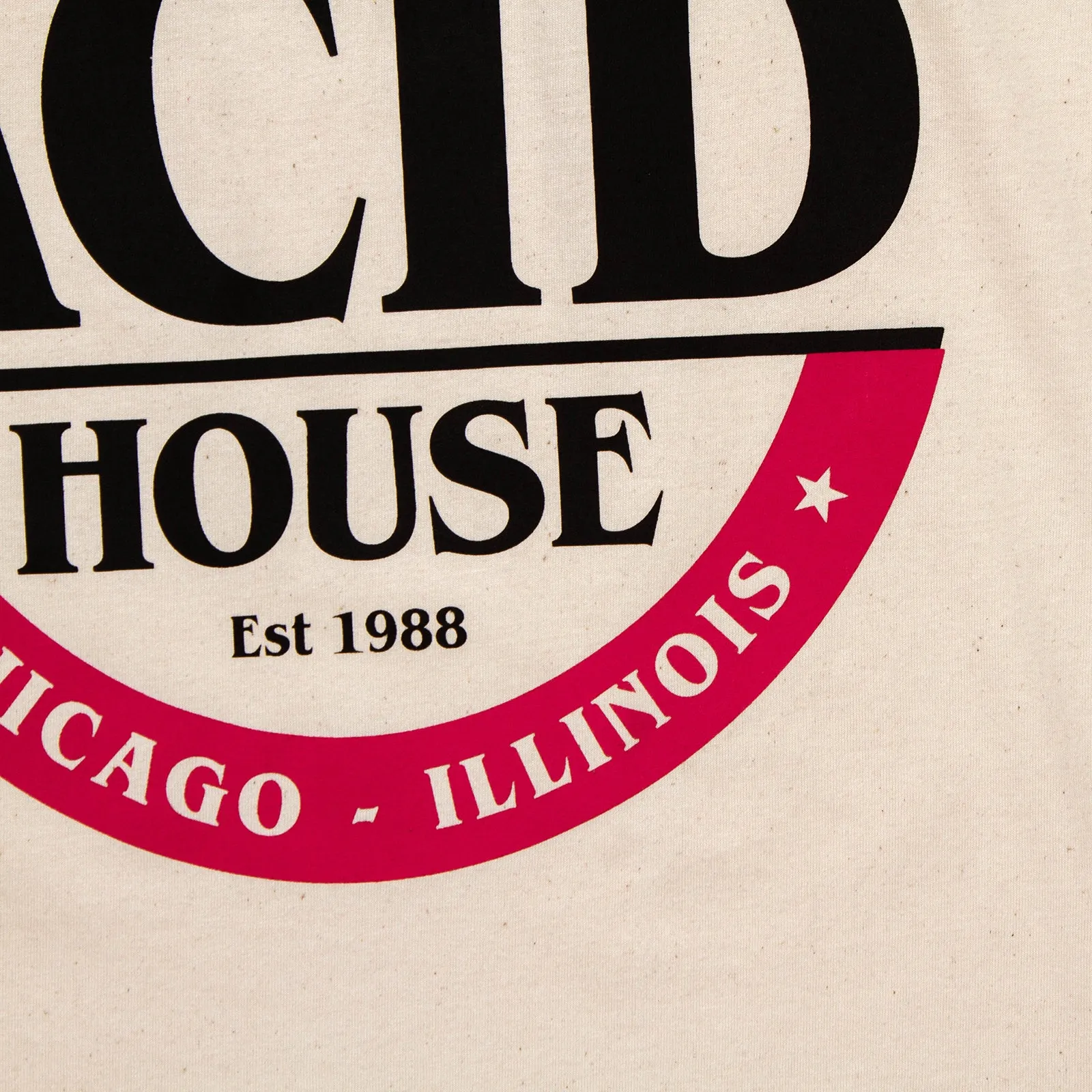 Acid House Premium Back Print - Tshirt - Natural