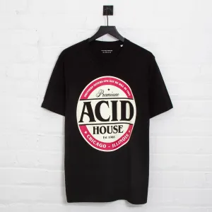 Acid House Premium Front Print - Tshirt - Black