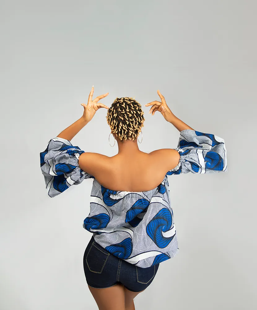 African print Malaika off Shoulder Top