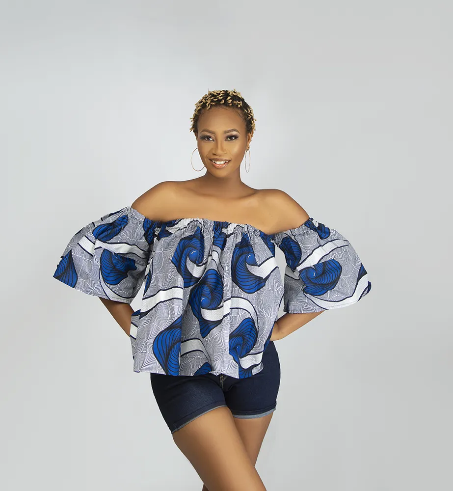 African print Malaika off Shoulder Top