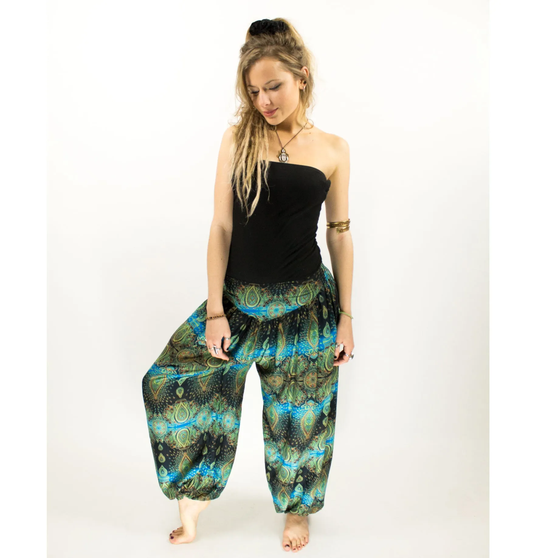 ALADDIN HAREM HIGH CROTCH PANTS SKY BLUE