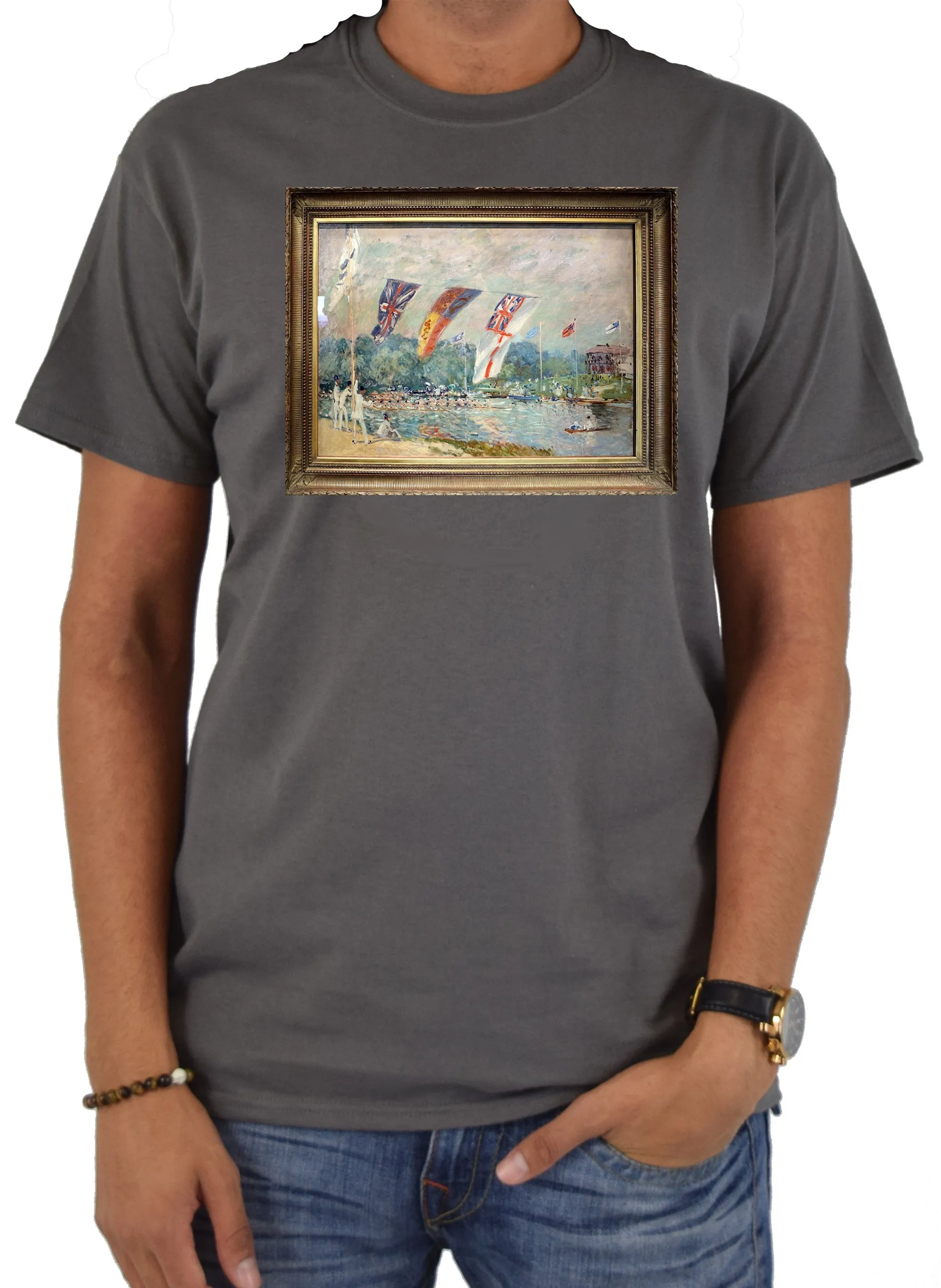 Alfred Sisley - Regatta at Molesey T-Shirt