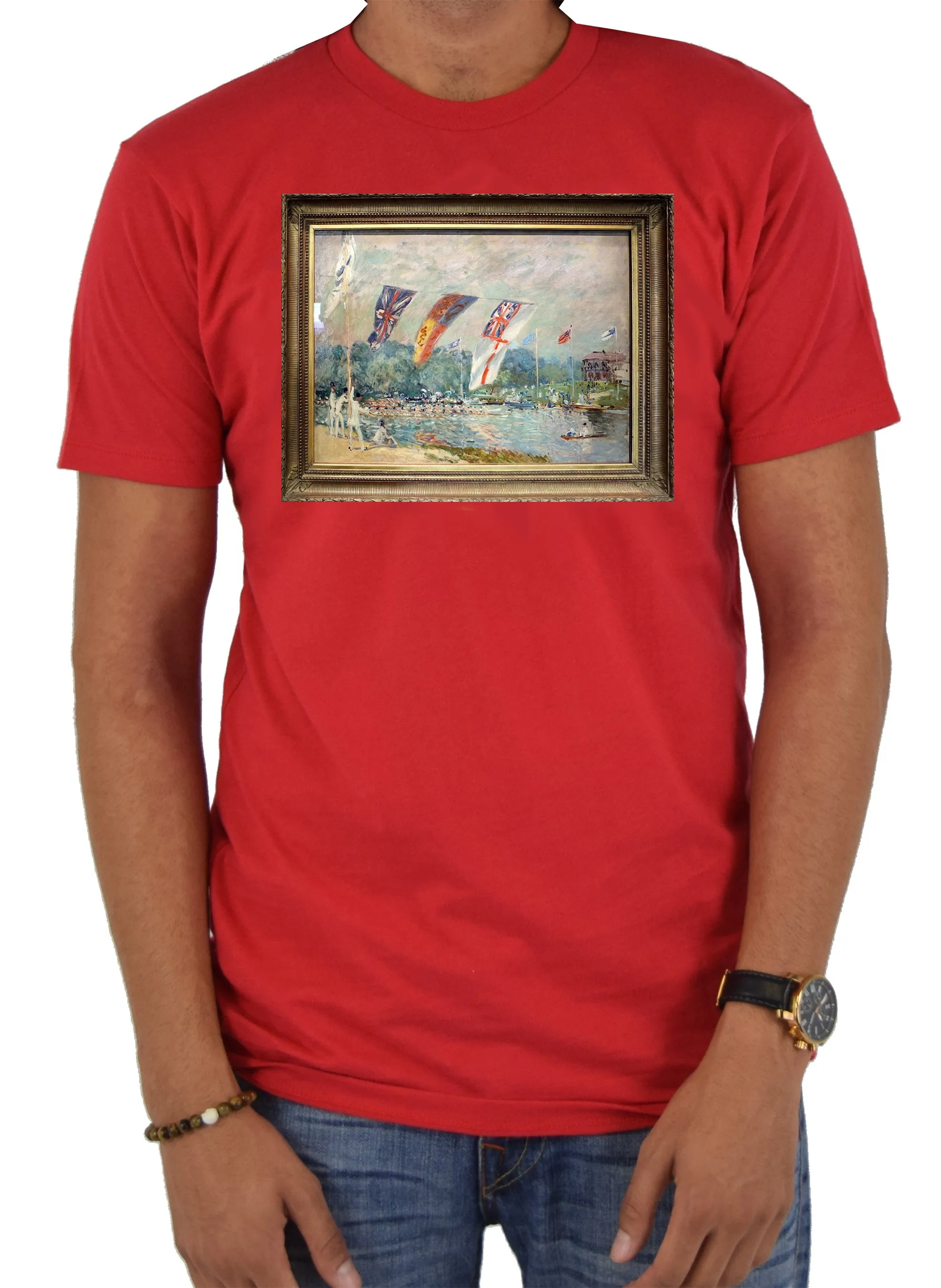 Alfred Sisley - Regatta at Molesey T-Shirt