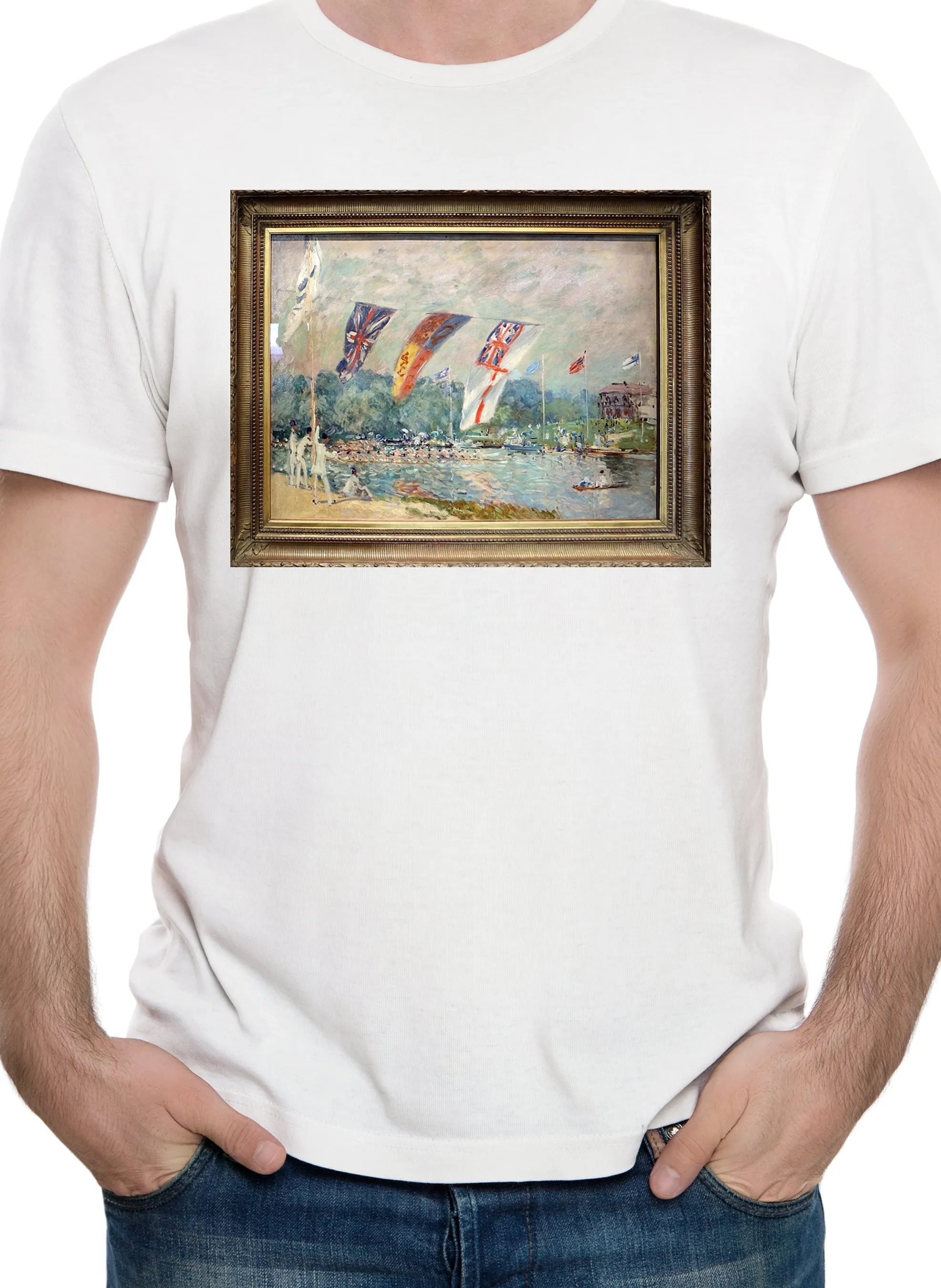 Alfred Sisley - Regatta at Molesey T-Shirt