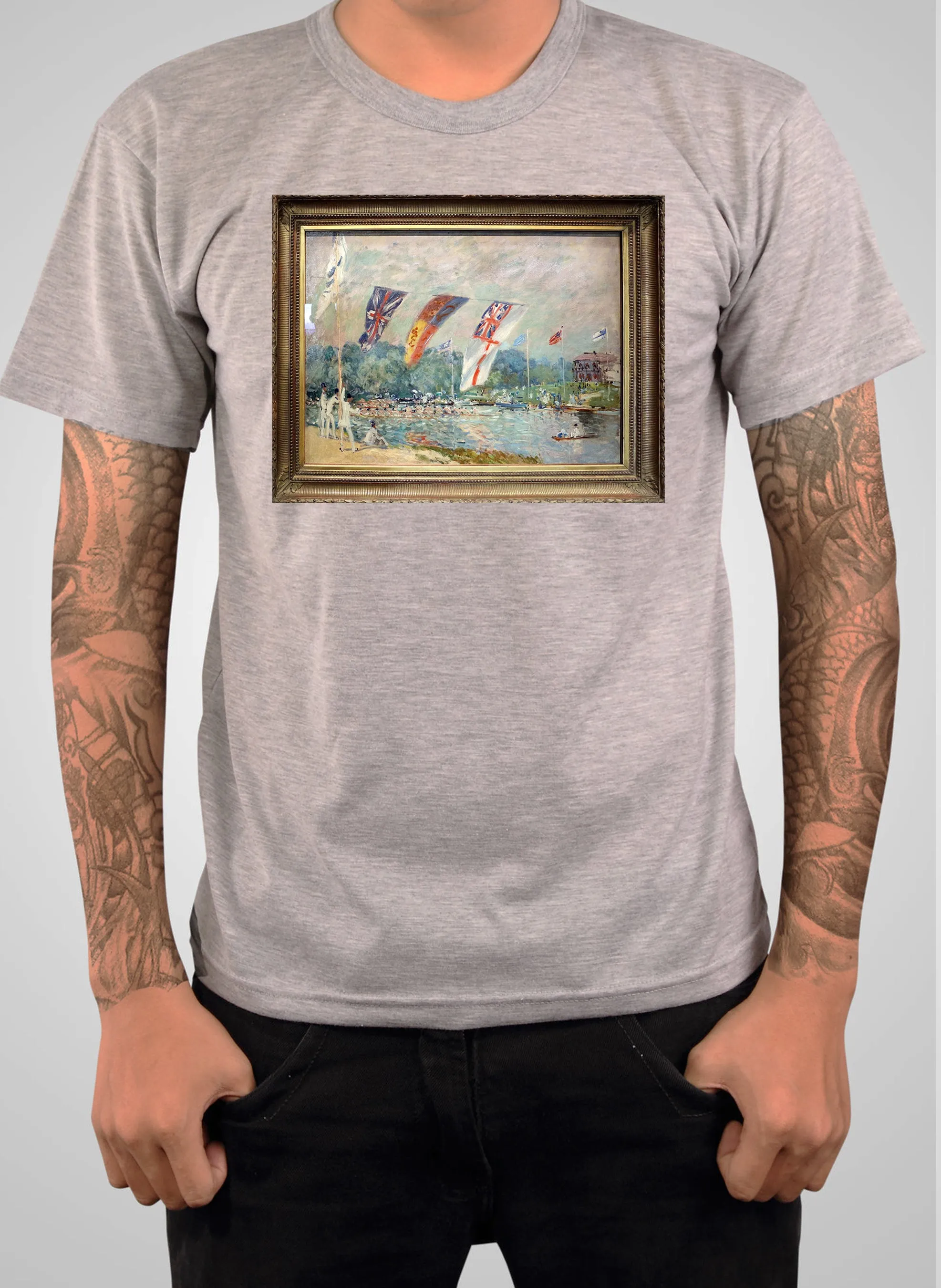 Alfred Sisley - Regatta at Molesey T-Shirt