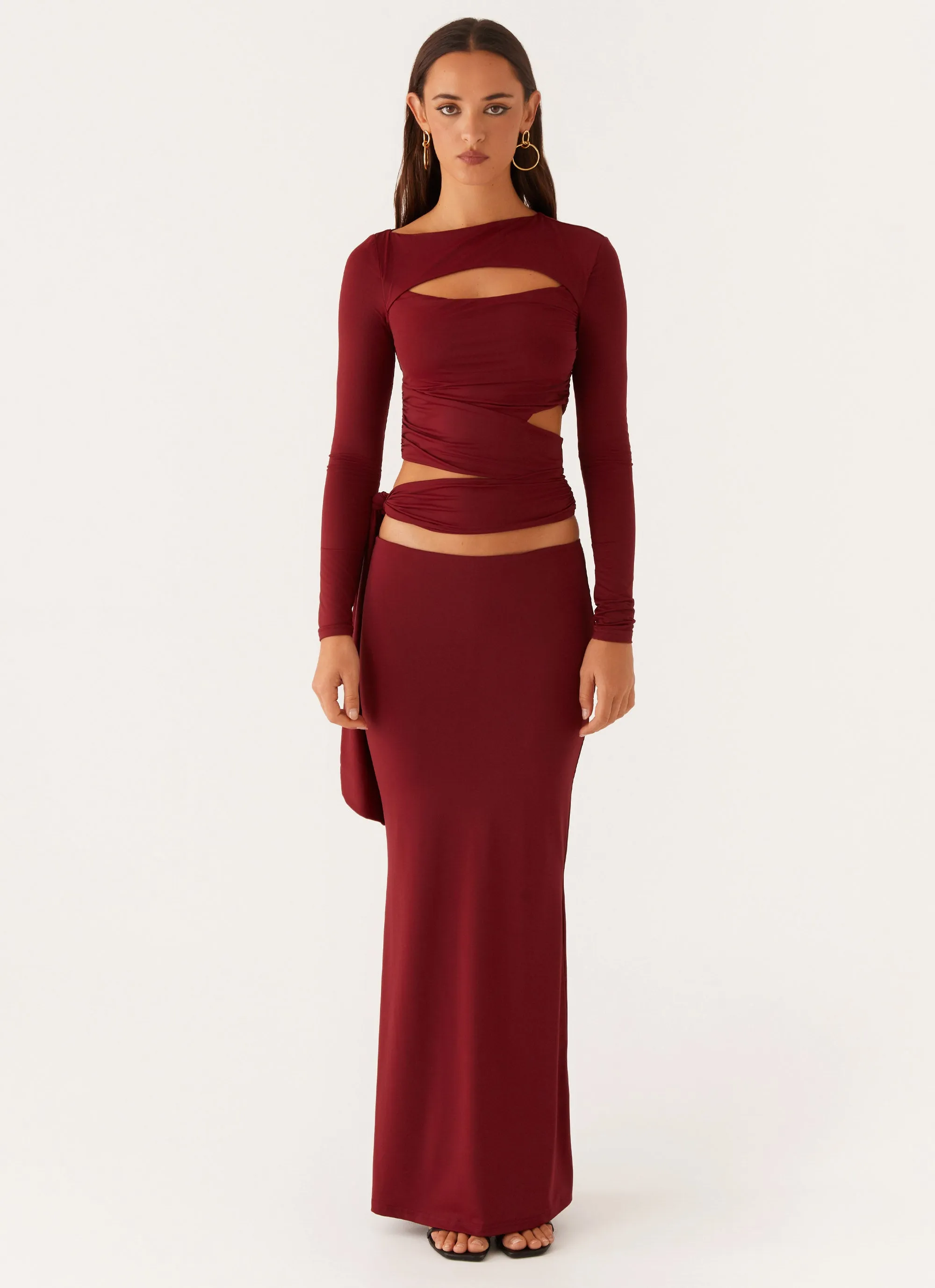 Alix Maxi Skirt - Mulberry