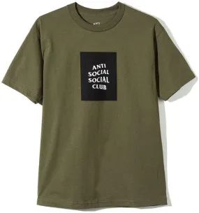 Anti Social Social Club Box Logo Tee (Olive)