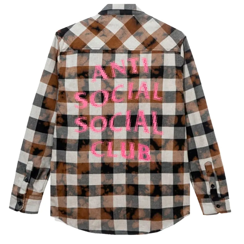 Anti Social Social Club Dialtone Black Tie Dye Flannel