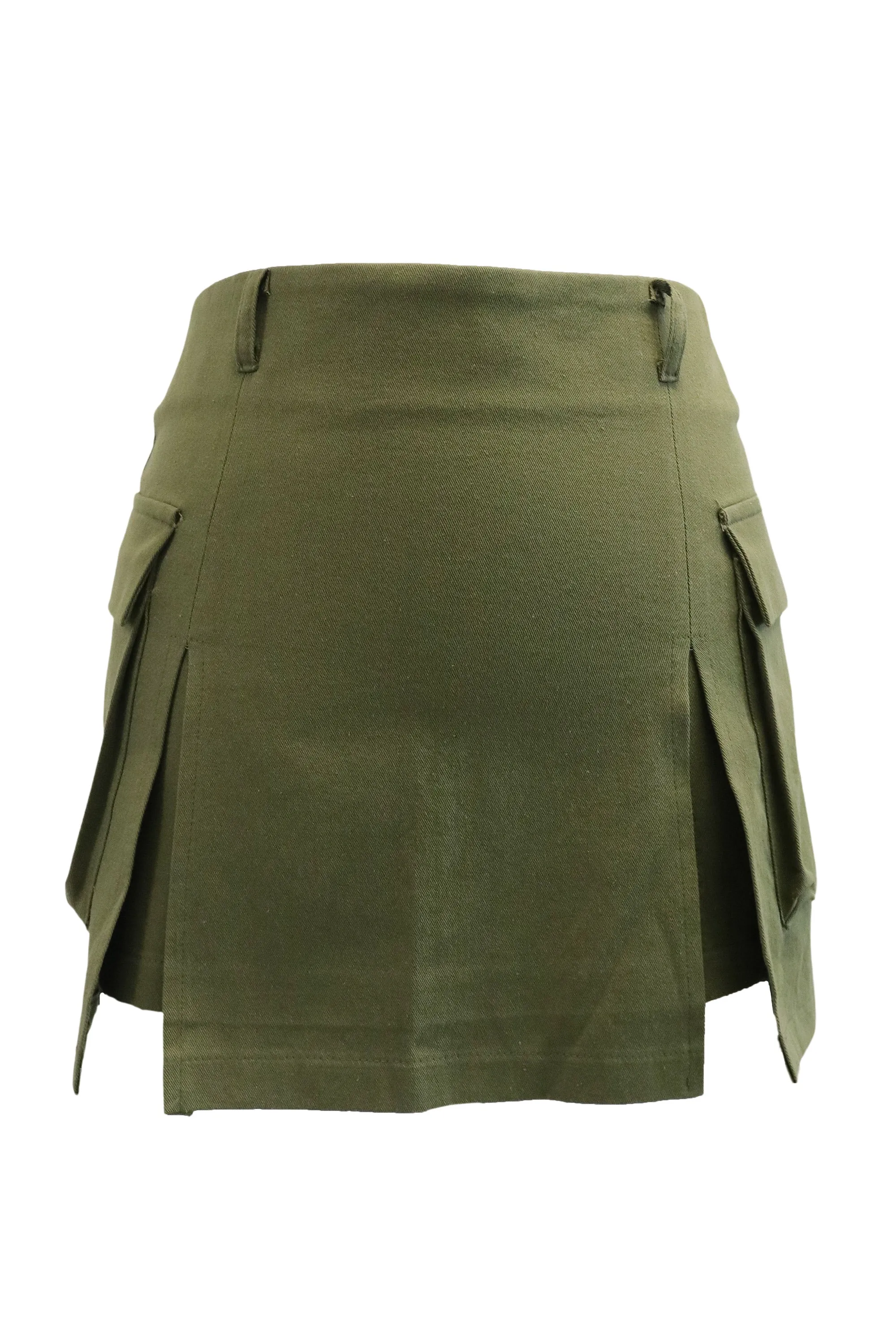 Arlie Front Slit Cargo Skirt