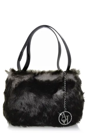 ARMANI JEANS GIUDITTA Grey Fur Bag