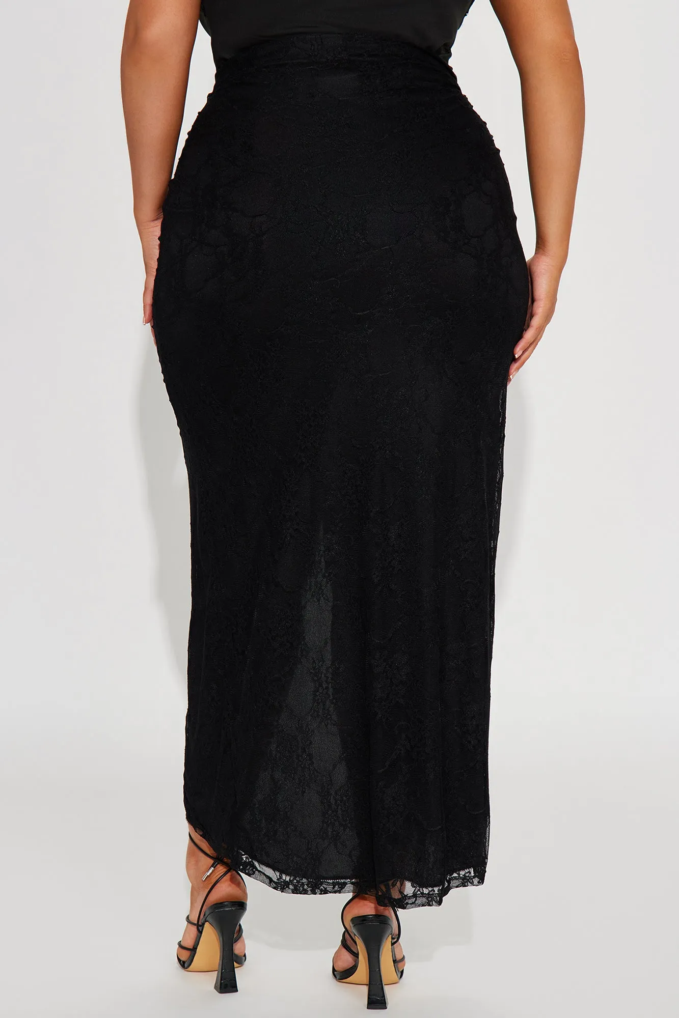 At My Best Lace Maxi Skirt - Black