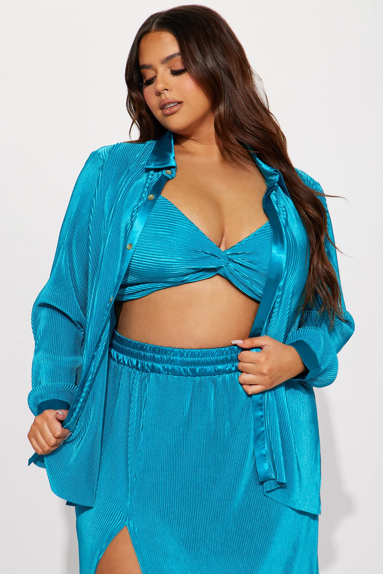 Avalon 3 Piece Skirt Set - Aqua