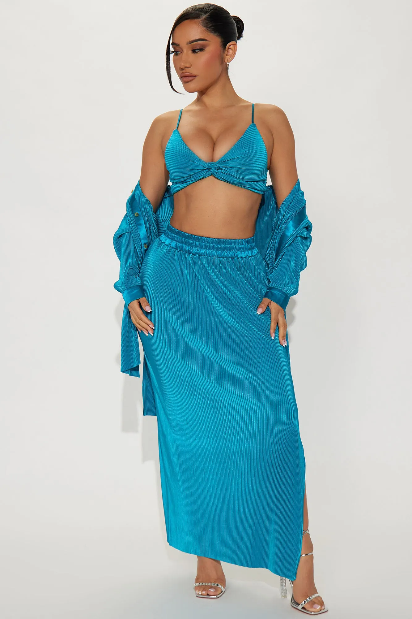 Avalon 3 Piece Skirt Set - Aqua