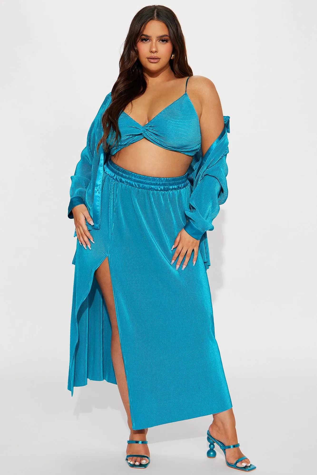 Avalon 3 Piece Skirt Set - Aqua