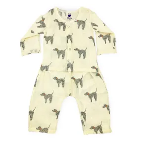 Baby Night Suit Jabla & Pants/Pyjama Set-100% Organic Muslin -Special Edition-Dalmatians