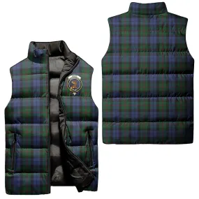 Baird Tartan Sleeveless Puffer Jacket with Family Crest