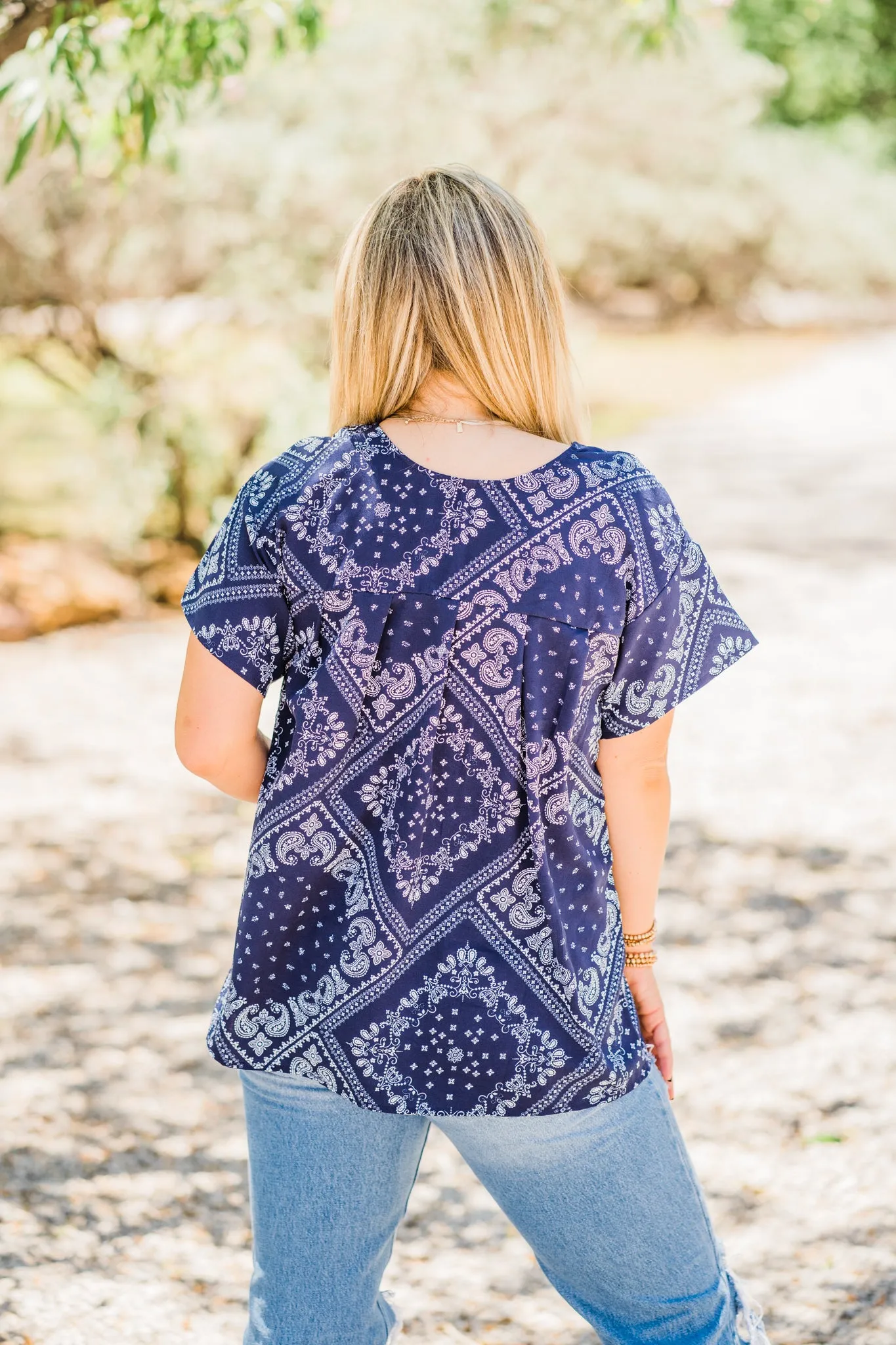 Bandana Embroidered Top