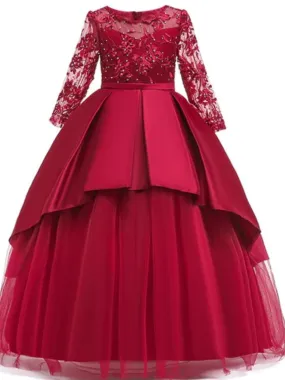 Beaded Beauty Tiered Holiday Gown