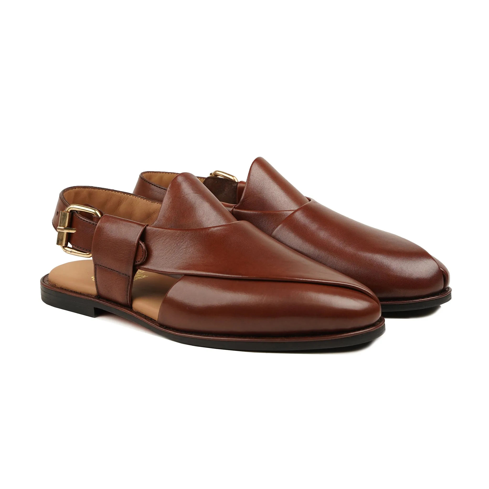 Benoni - Men's Reddish Brown Calf Leather Sandal