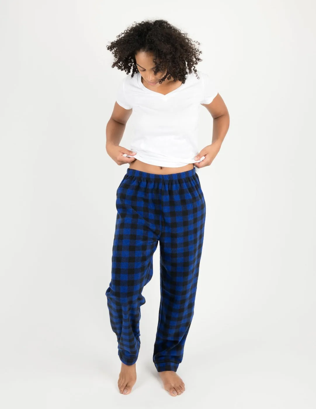 Black & Navy Plaid Matching Family Pajama Set