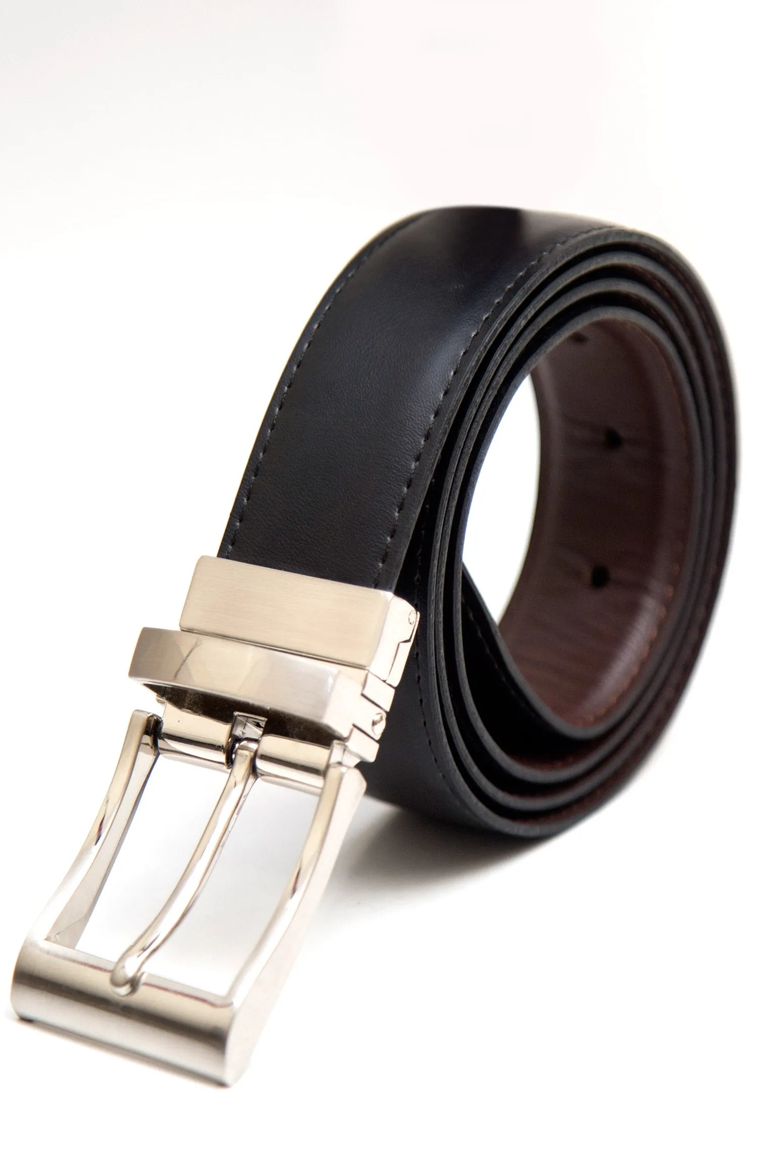 Black And Brown Reversible Leather Belt