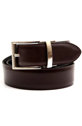 Black and Brown Reversible Leather Belt