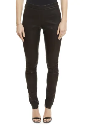 Black 'Stretch Nappa' Leather Trousers