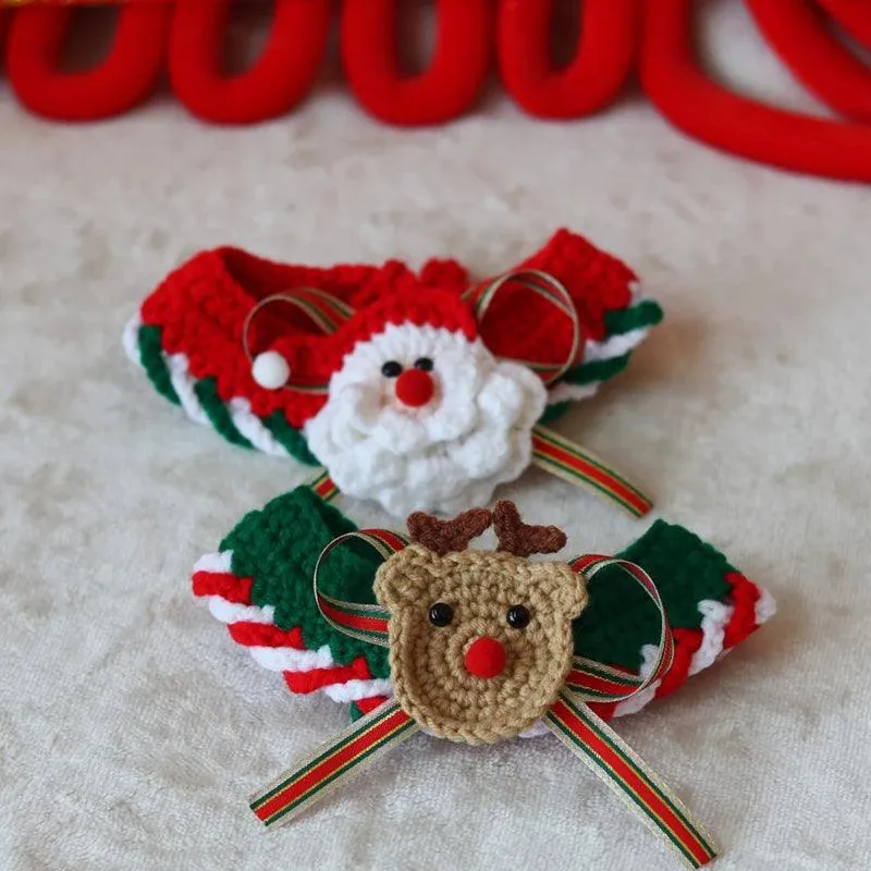 Christmas Bow Collar Bibs