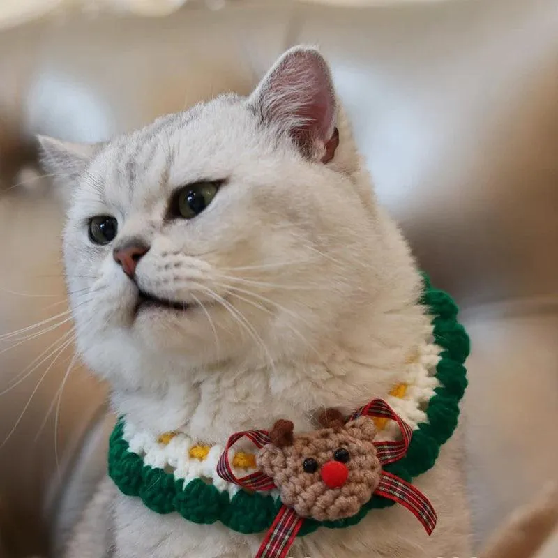 Christmas Bow Collar Bibs