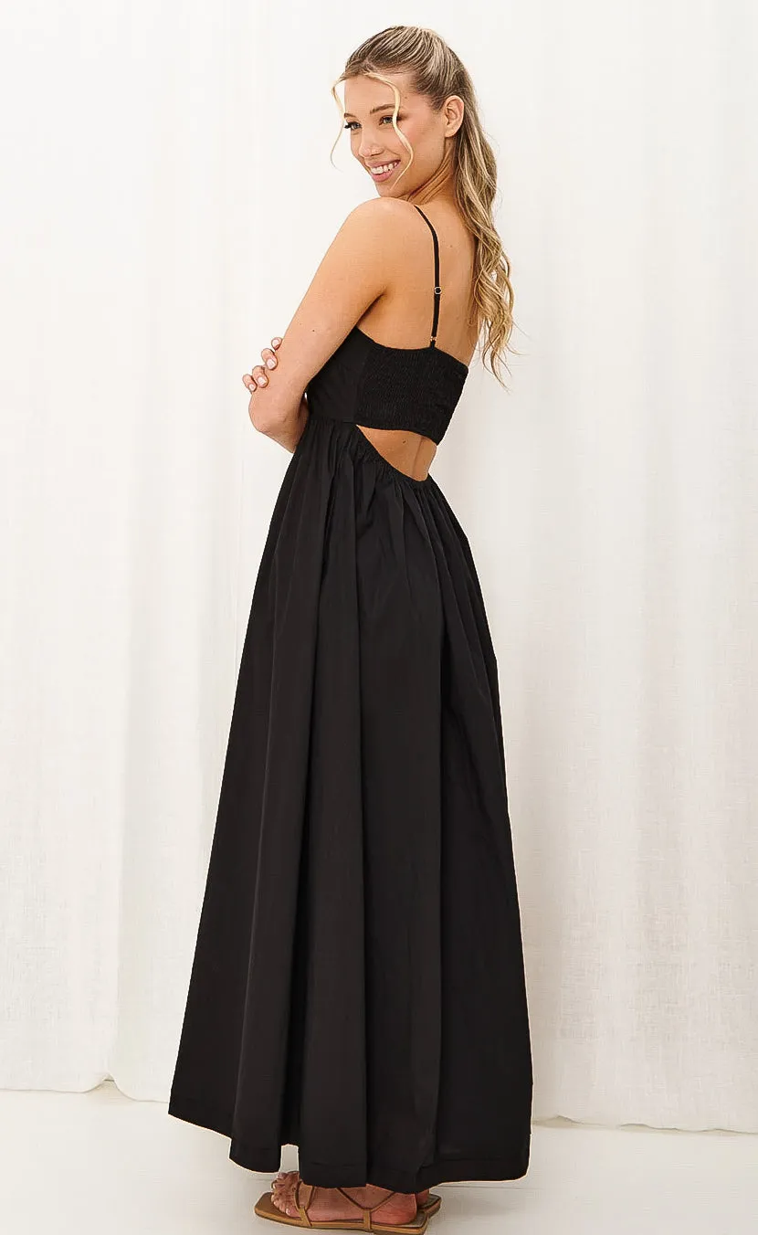 Cleo Black Maxi Dress