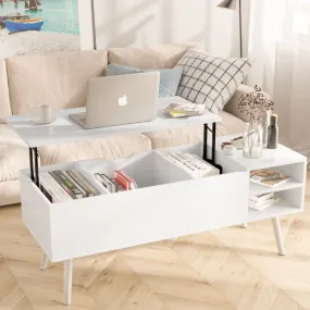 Coffee Table with Storage, Modern Lift-Top Coffee Table with Hidden Storage