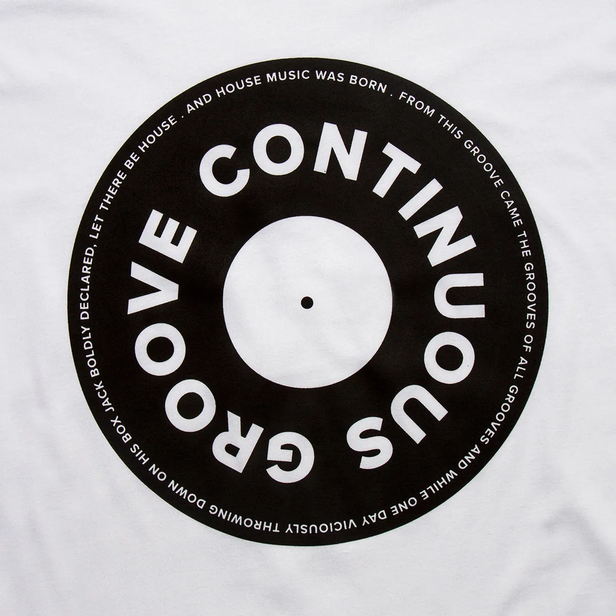 Continuous Groove Back Print - Tshirt - White