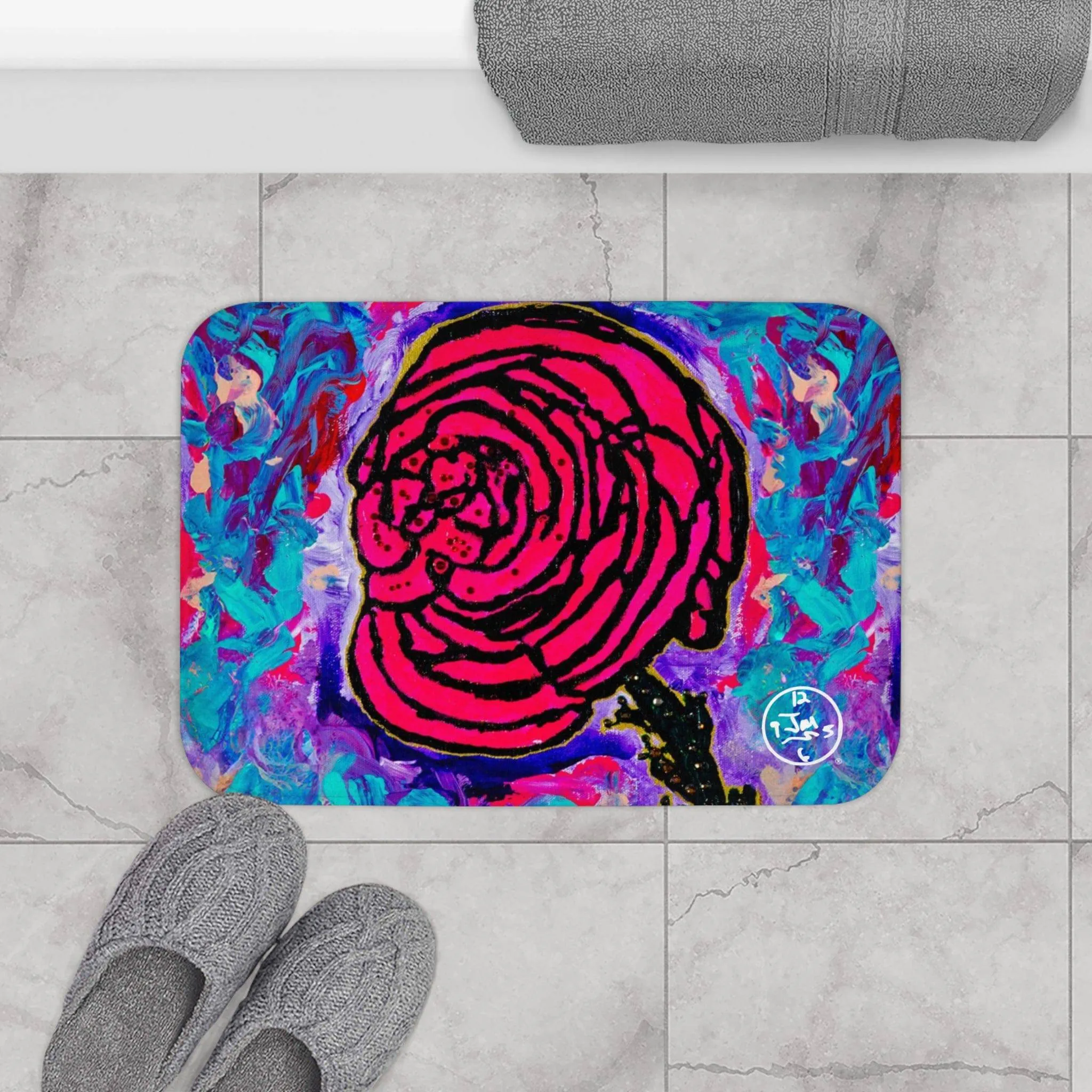 Cotton Candy Rose Bath Mat by Jumper Maybach®