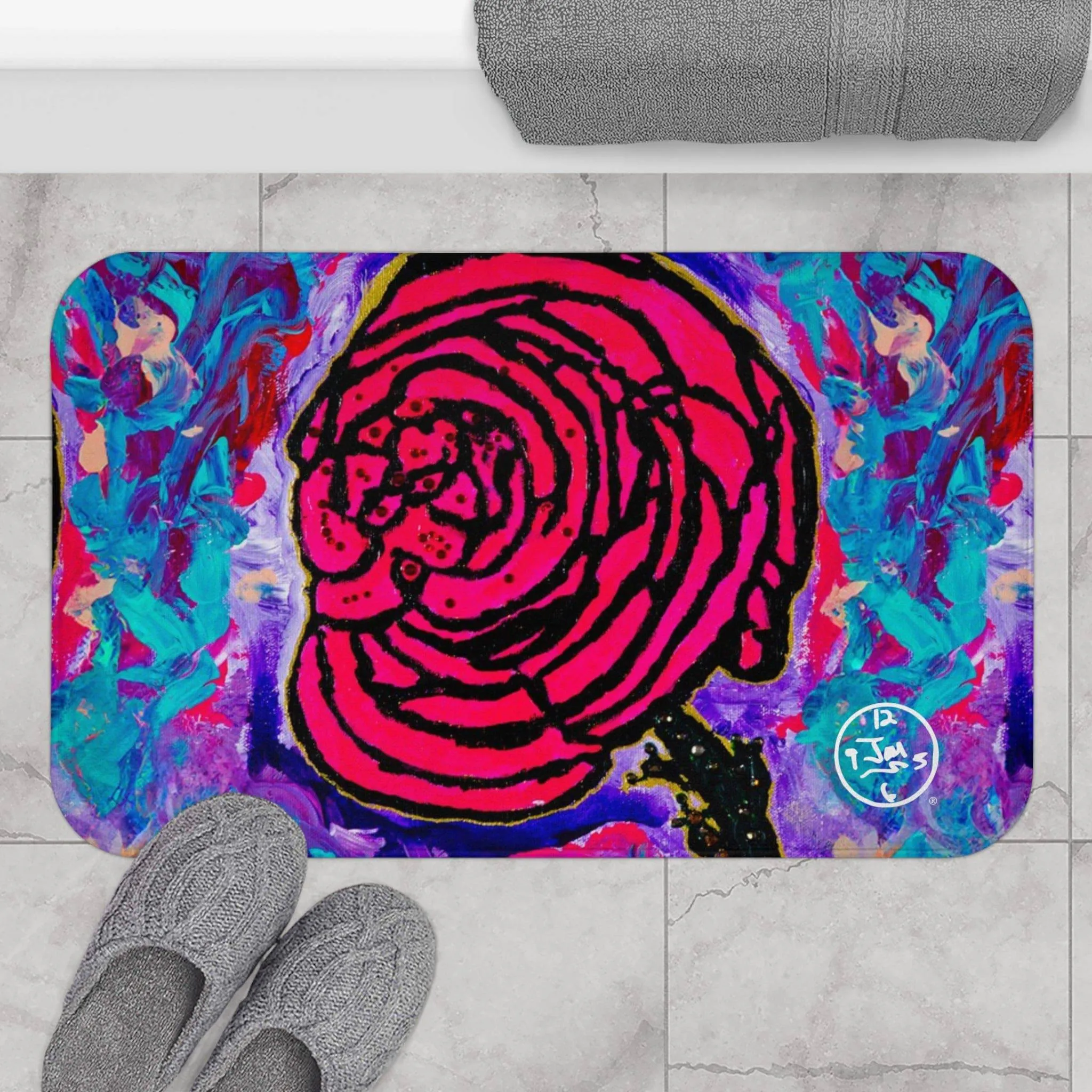 Cotton Candy Rose Bath Mat by Jumper Maybach®