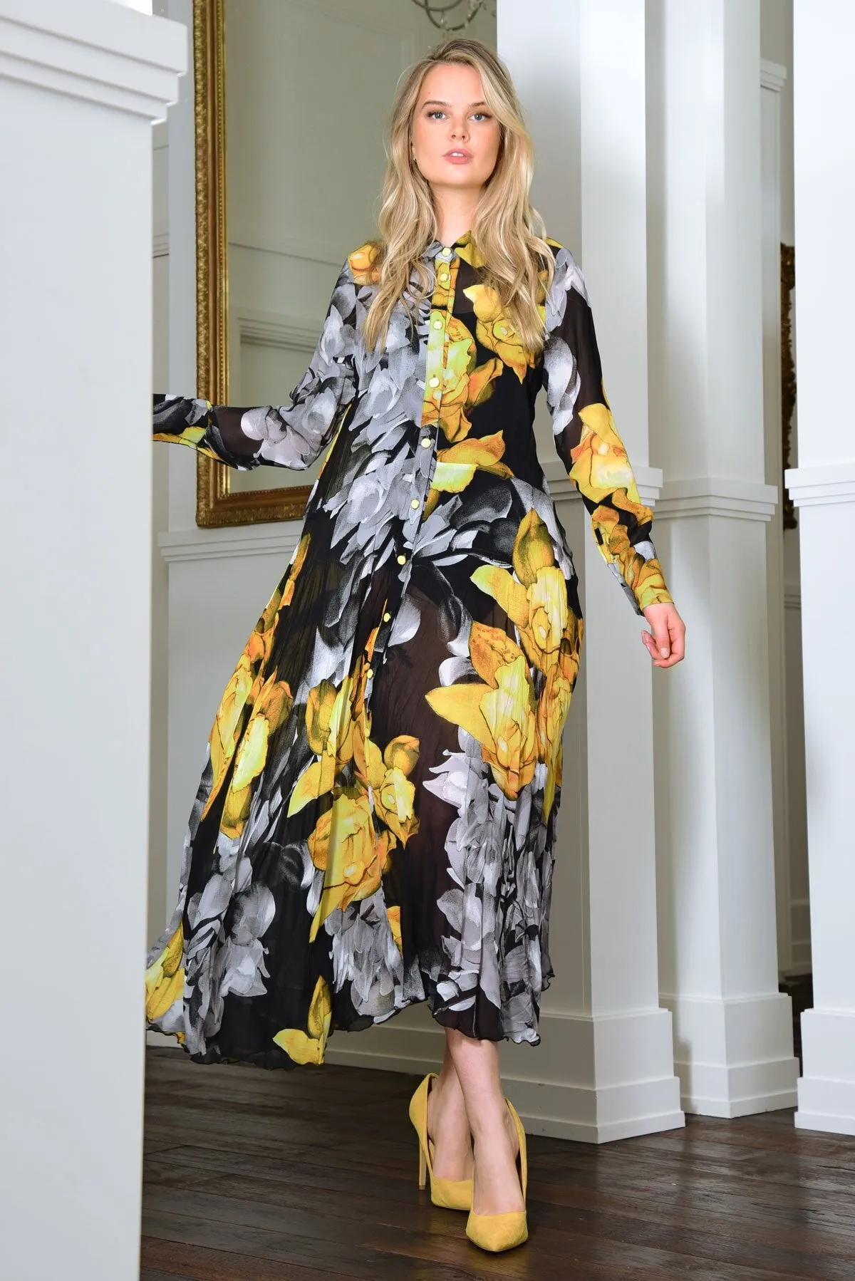 Curate Setting The Tone Dress - Yellow