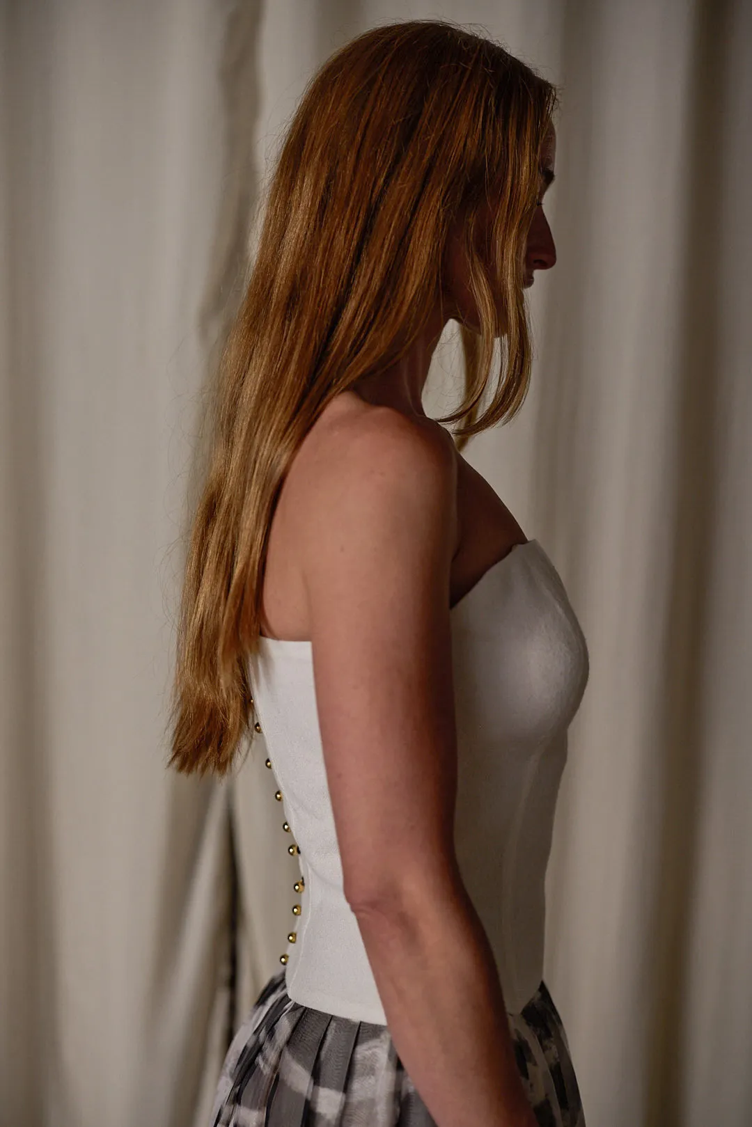 Custom Bustier | Japanese Wool Gauze Undyed