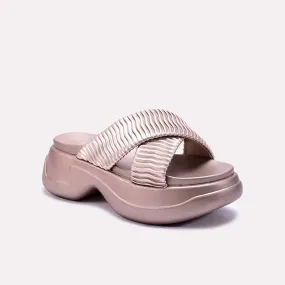 Danila Peach Chunky Criss Cross Slippers 0412696