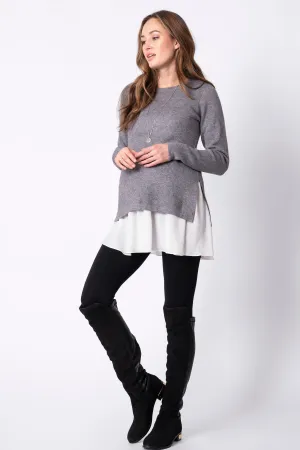 Darja Layered Knit Maternity & Nursing Tunic Seraphine