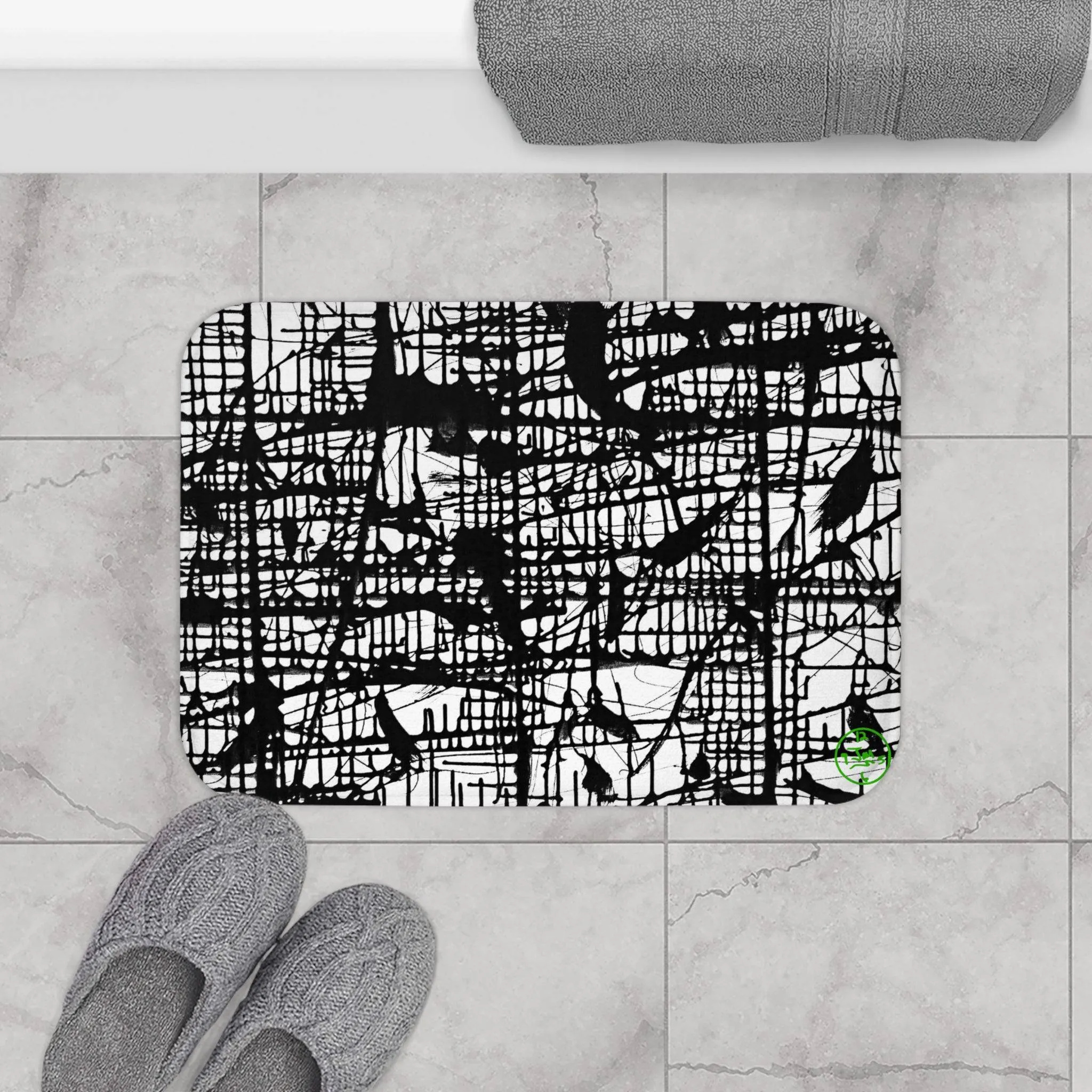 Dark Matrix Bath Mat by Jumper Maybach®