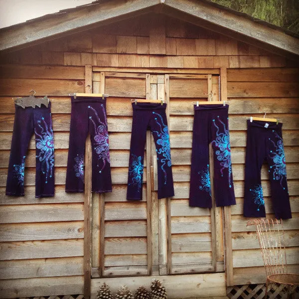 Deep Blue and Purple Batik Pants - Slight Imperfection