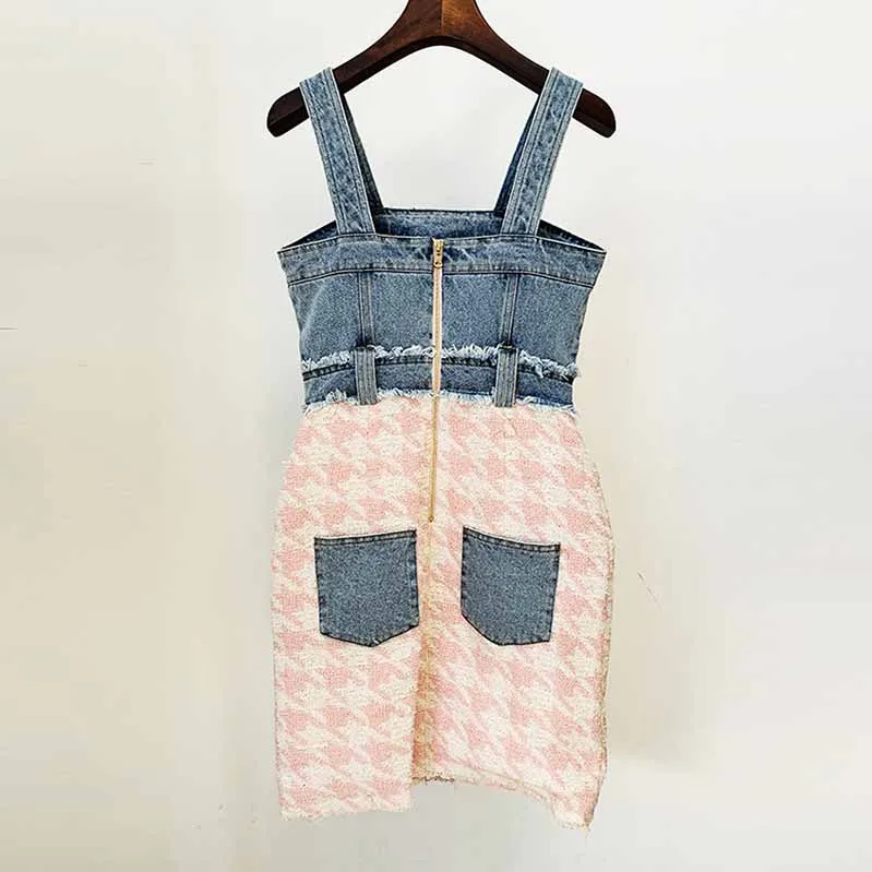 Denim Overall Short Skirt Mini Strap Jeans With Pockets