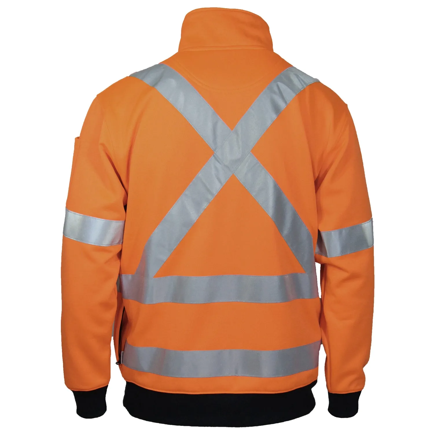 DNC Hi Vis X Back 1/2 Zip Cotton Jumper (3952)