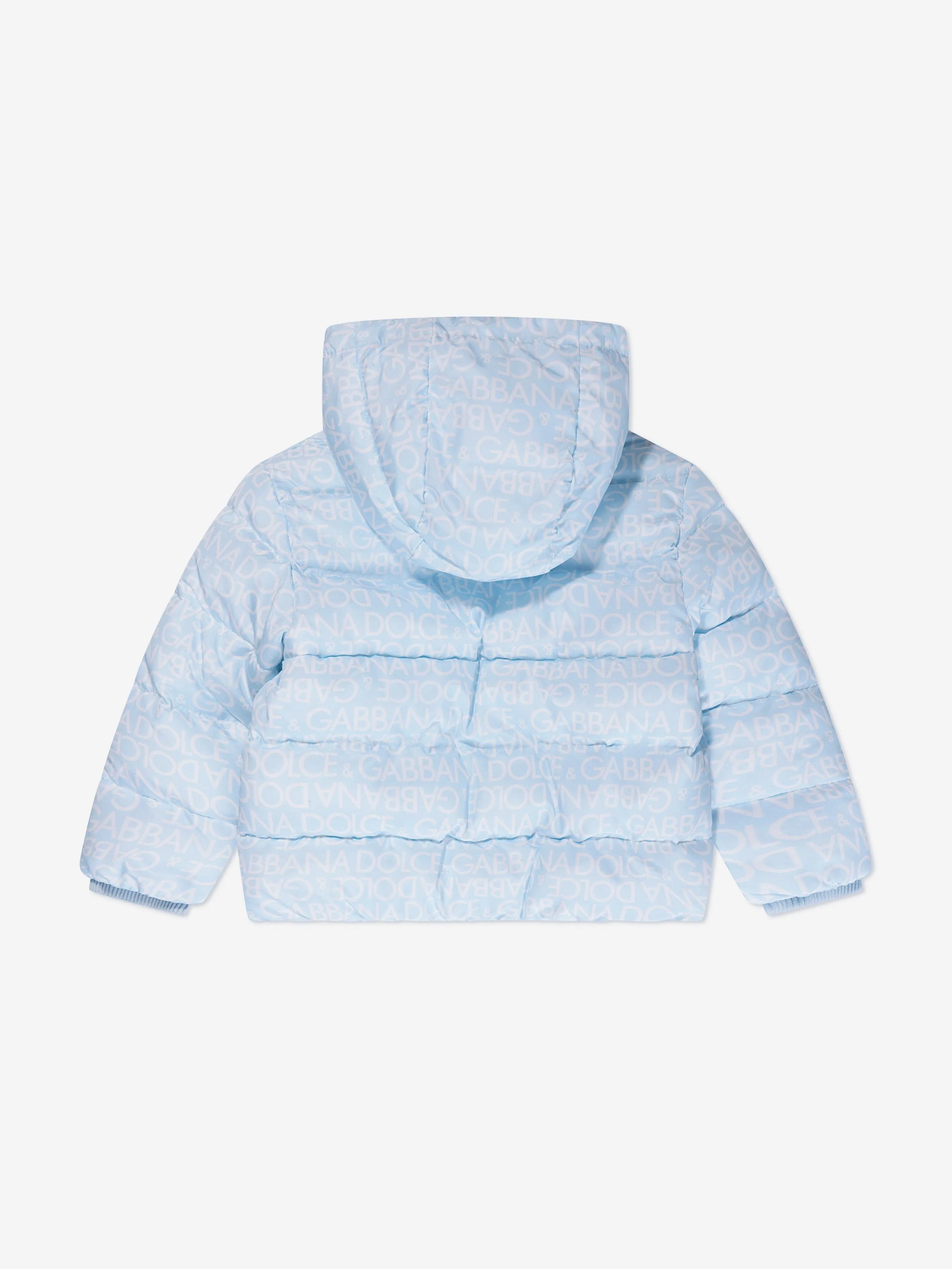 Dolce & Gabbana Baby Boys Puffer Jacket in Blue