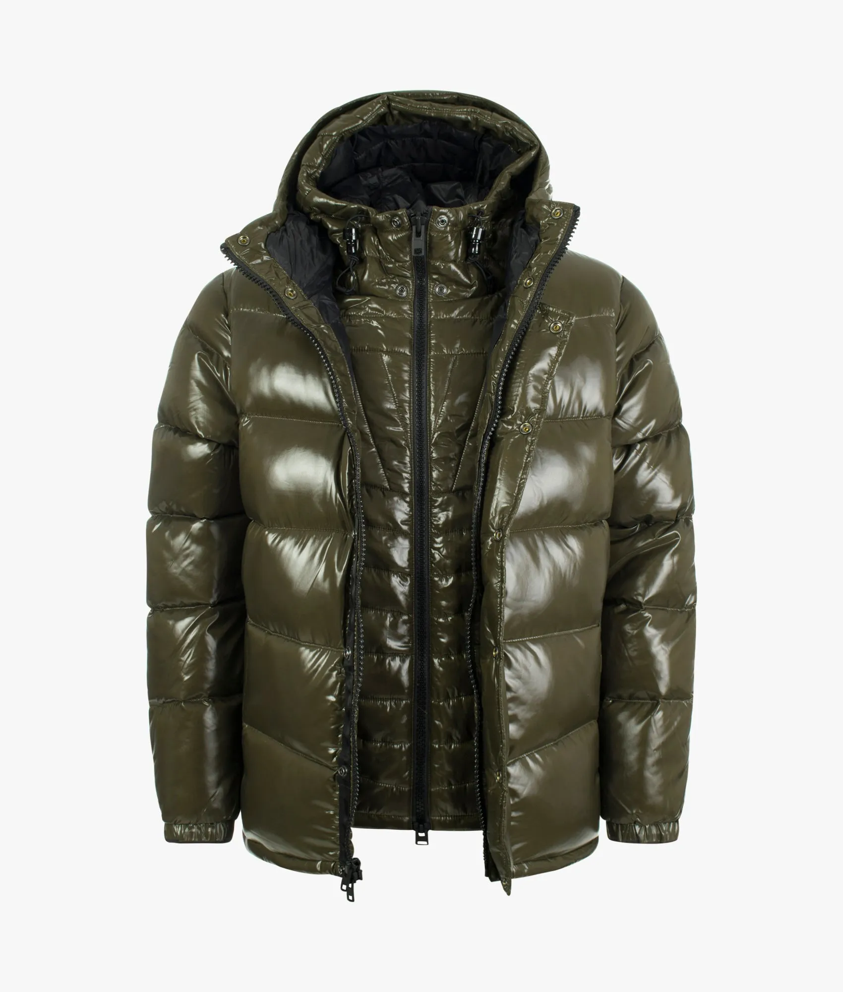 Double-Hooded Down Jacket