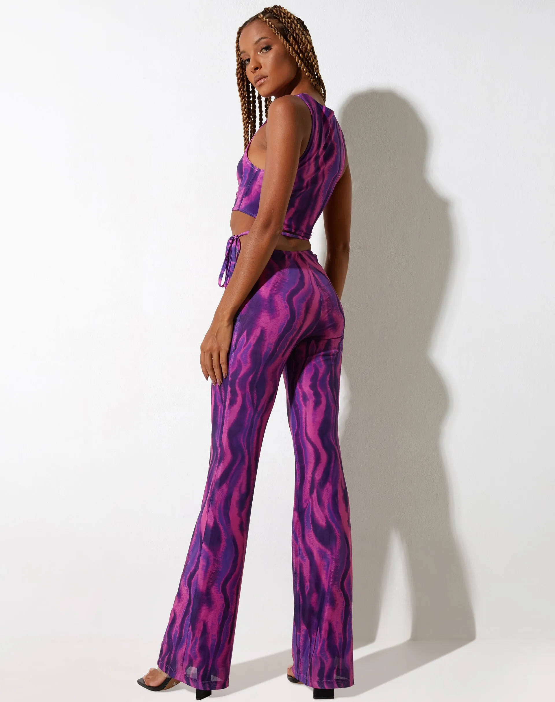 Eda Flare Trouser in Tropical Rave Pink