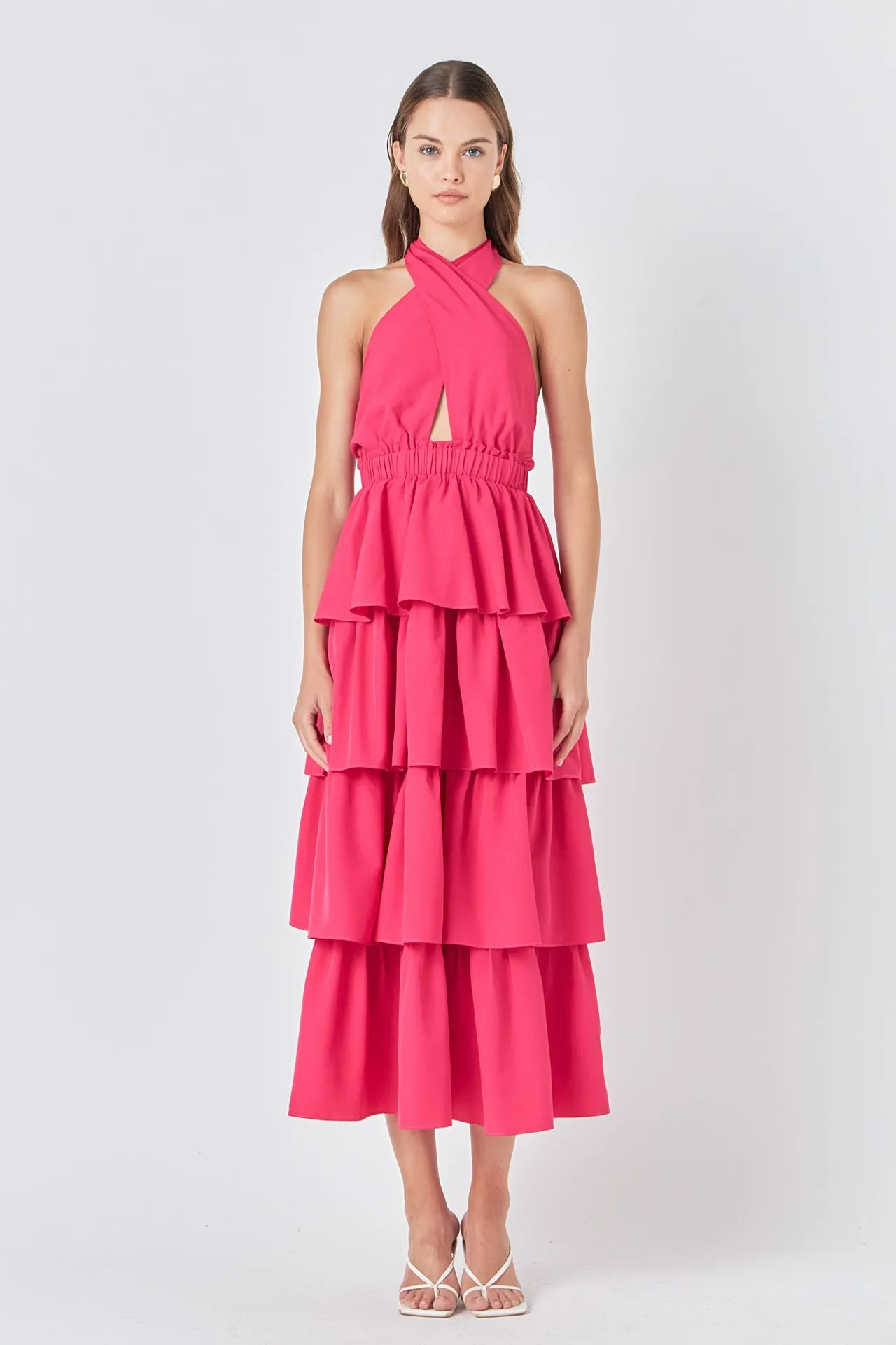 Endless Rose - Criss Cross Halter Maxi Dress