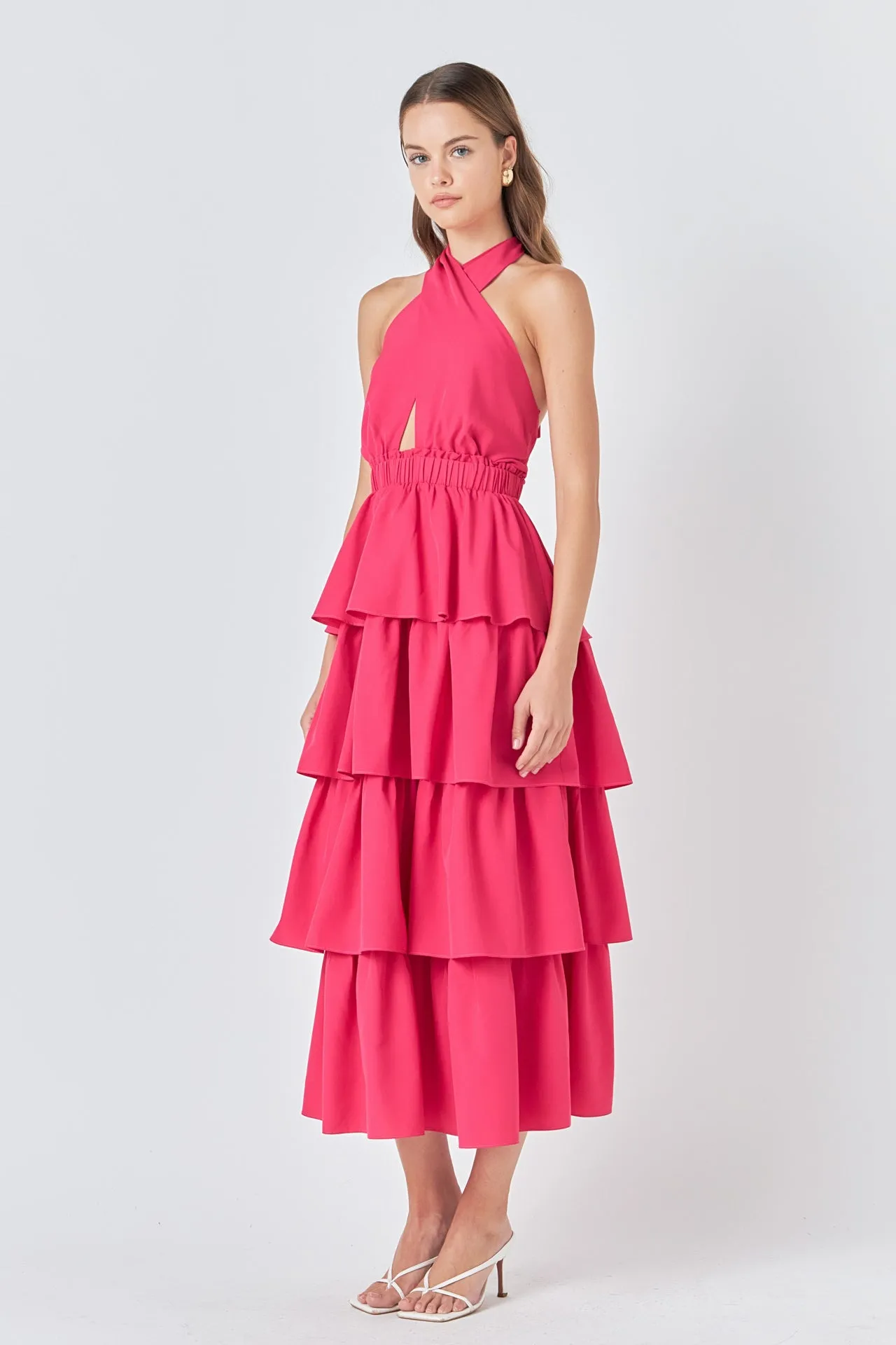 Endless Rose - Criss Cross Halter Maxi Dress